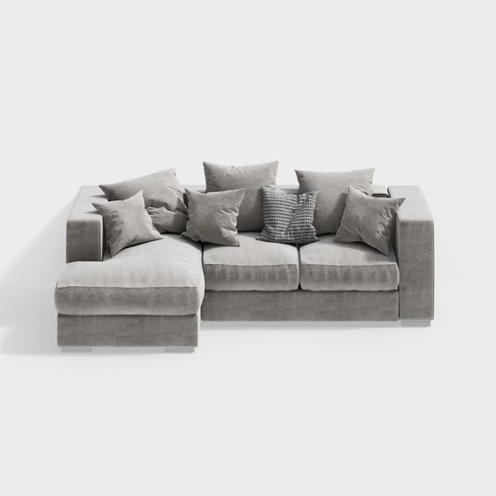 Urban Comfort Low-Poly Sofa 3D Model