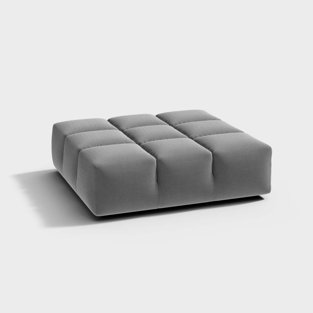 Canapé en Tissu Tendance Contemporaine (Ottoman) Gris