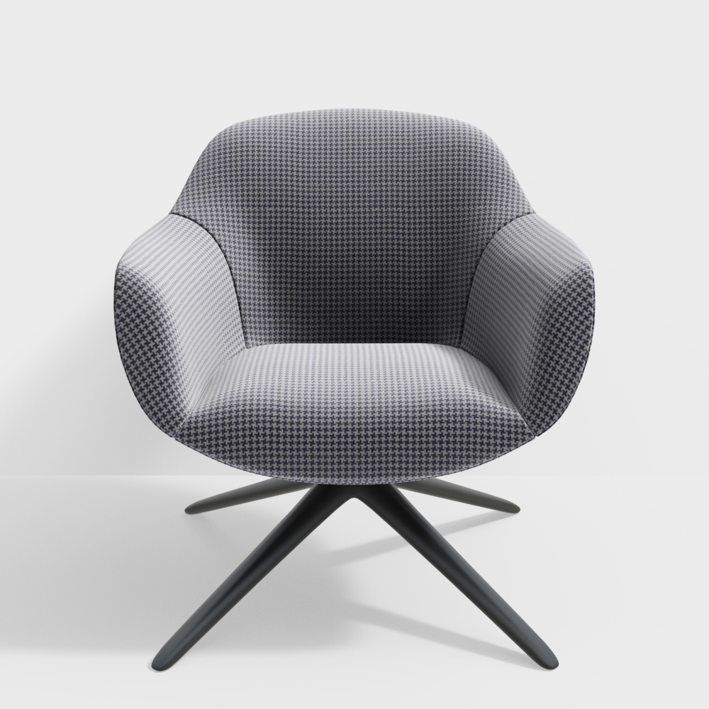 Sedia in Tessuto Nero Contemporanea alla Moda