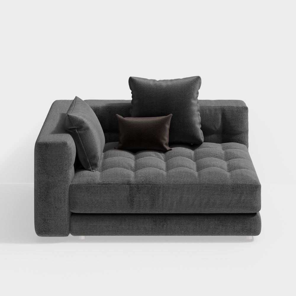 Contemporary trend fabric sofa（chair）grey