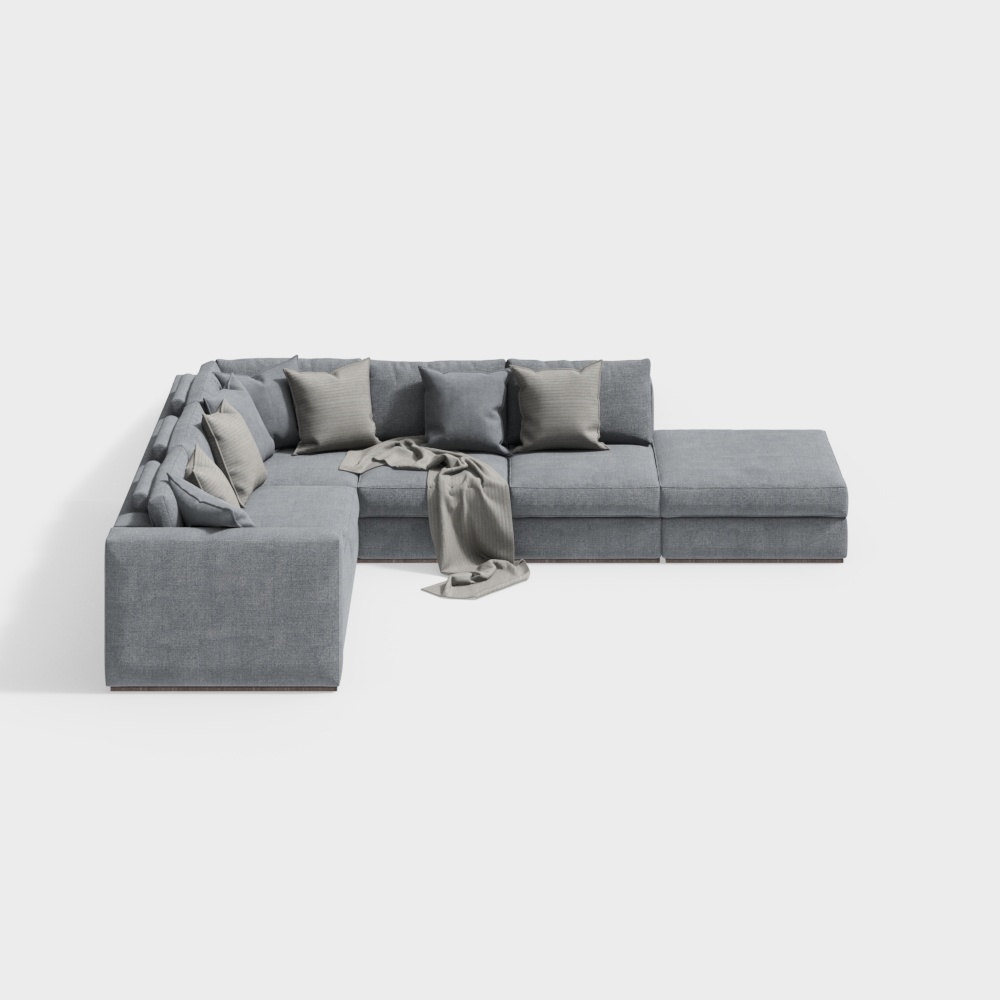 Contemporary trend fabric sofa（sofa）grey