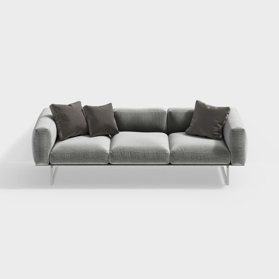 Modern Minimalist Sofa 3D model
