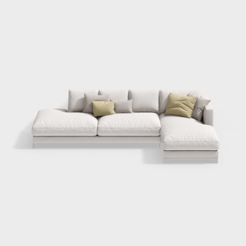 Современный тканевый диван (диван) белый