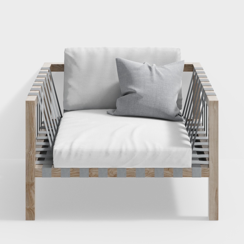 Contemporary trend fabric sofa（chair）white