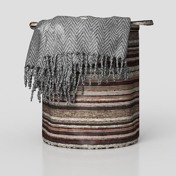 Boho Chic Bucket Bag 3D model