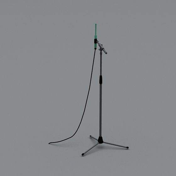 Low Poly Microphone Stand 3D model