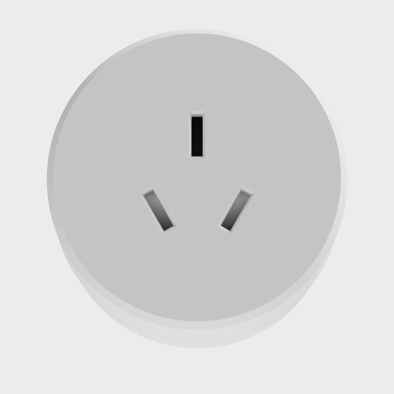 Circular Power Outlet 3D model