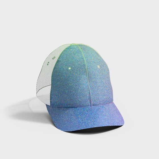 Vibrant Low-Poly Baseball Cap 3D model