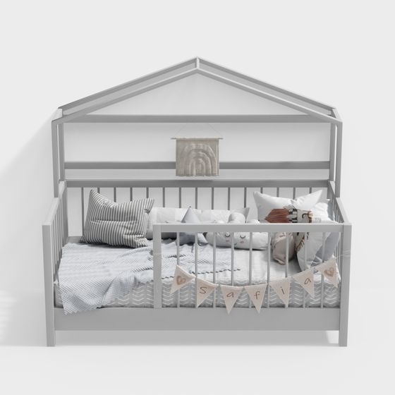 Charming Fairy Tale Bed 3D model for Design Projects