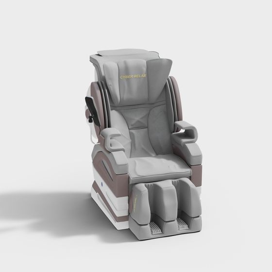 Grande chaise de massage moderne marron et blanche