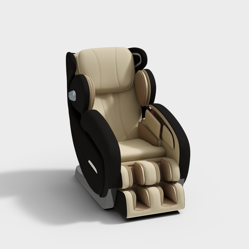 Modern color-block massage chair