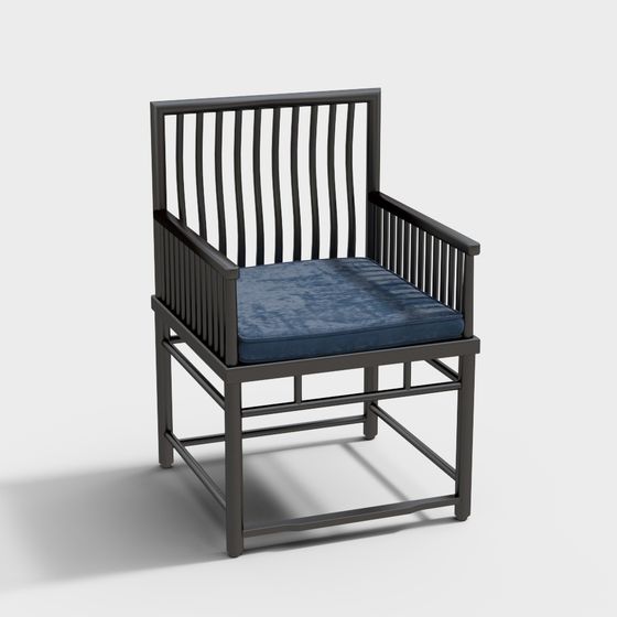 Elegant Low-Polygon Chair 3D model