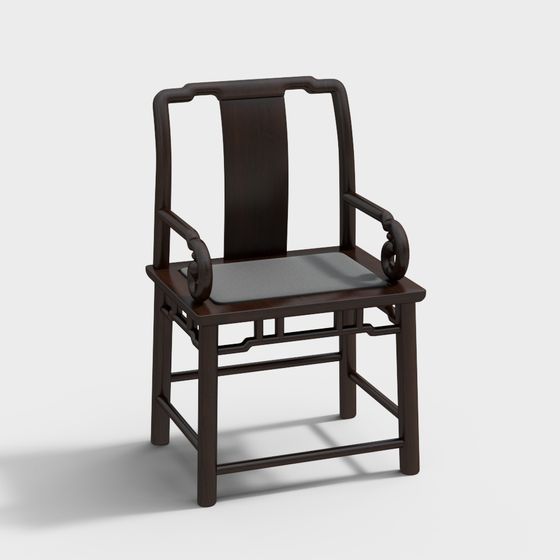 Elegant Chinese Chair 3D model