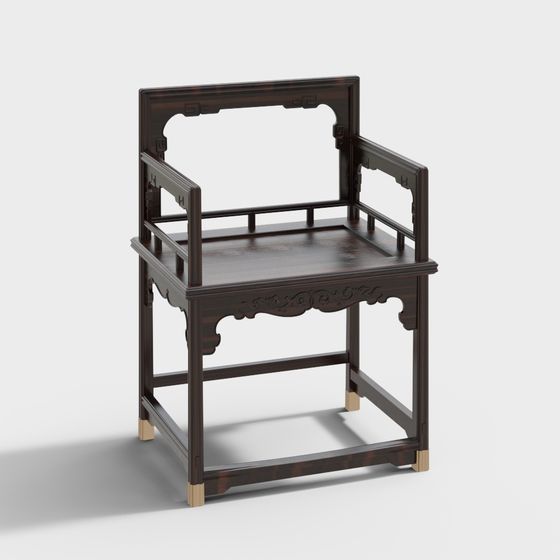 Eastern Elegance Chair 3D model