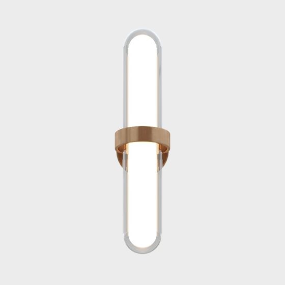 Stylish Brown Paper Clip Wall Lamp 3D Model