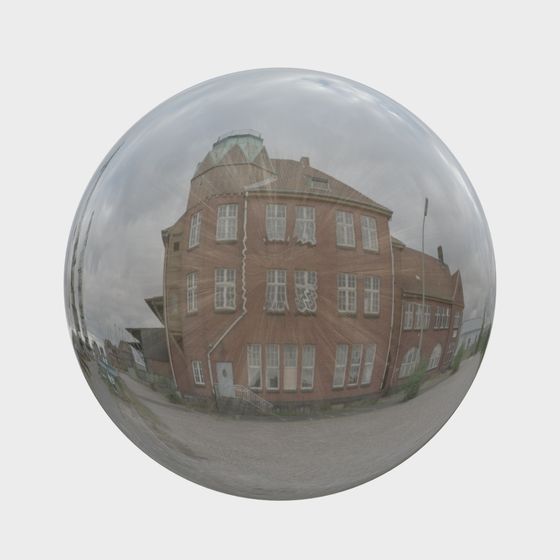 Vintage School Red Brick Building 3D model