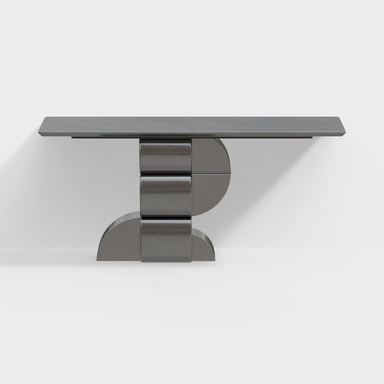 Sleek Metal Table 3D model