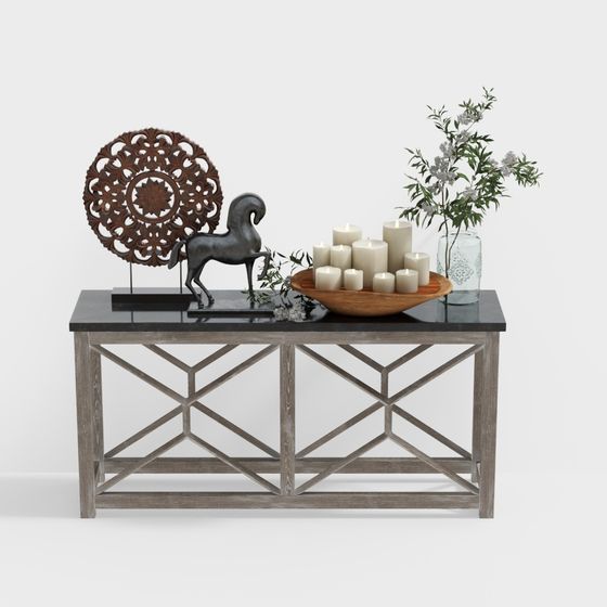 Vintage Console Table 3D model for Modern Interiors