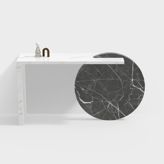 Minimalist Marble Bar Counter 3D model