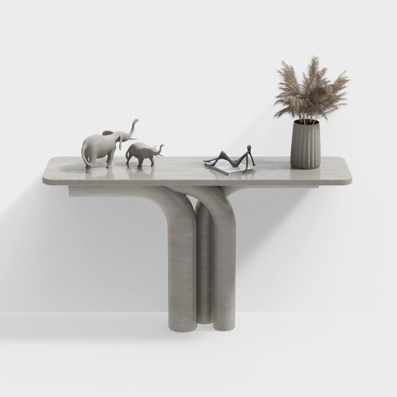 Concrete Art Table 3D model