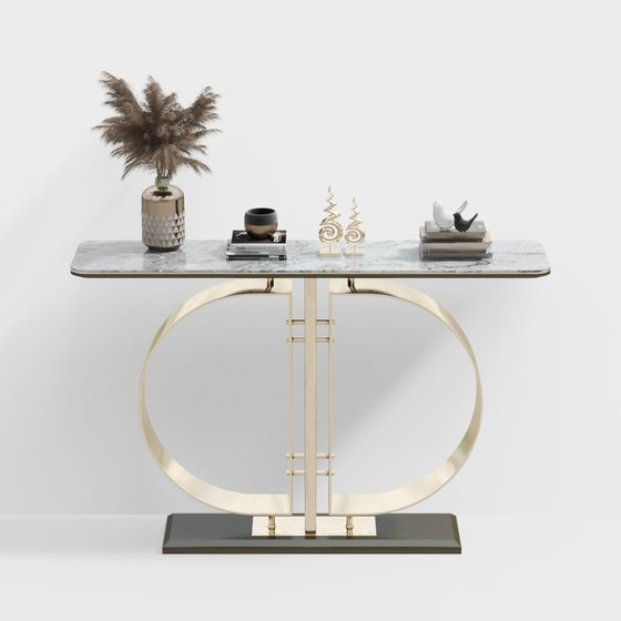 Elegant Living Room Side Table 3D model