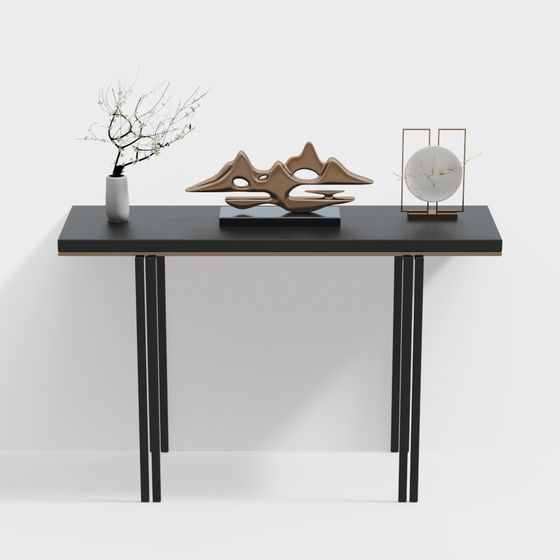 Elegant Mountain Art Table 3D model