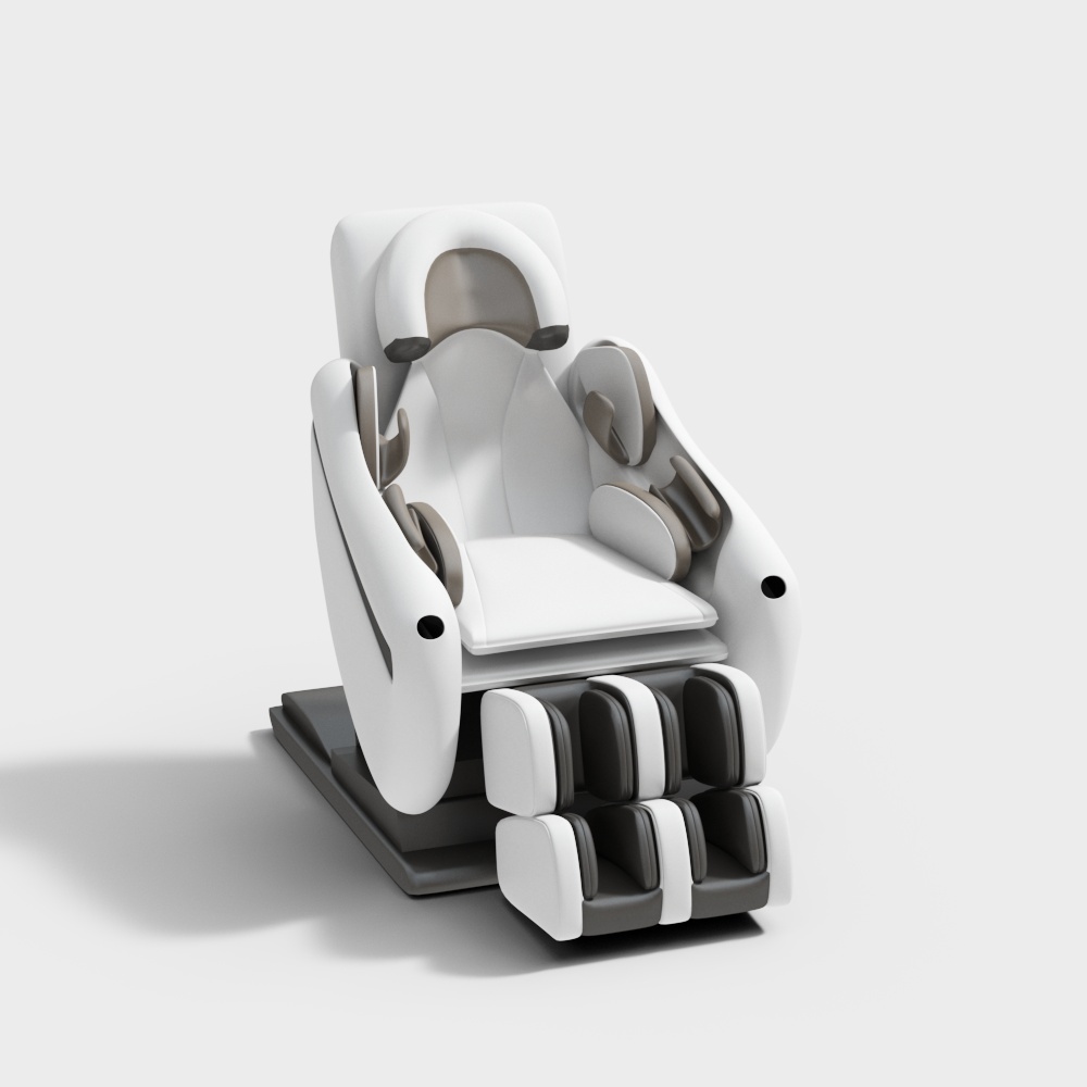 Modern white coffee massage chair