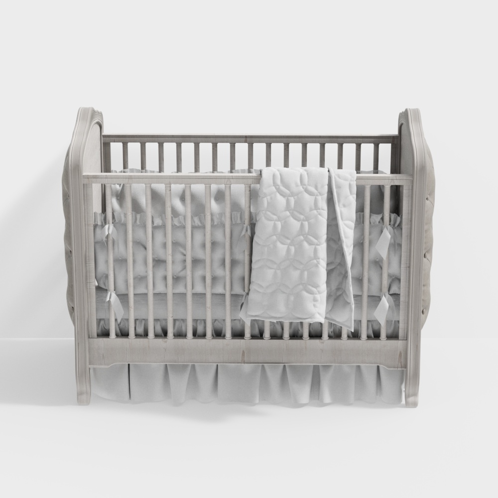 Jane Euro upholstered baby cot