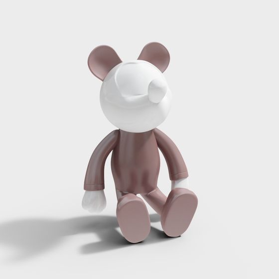 Cute Low-Poly Bear 3D model
