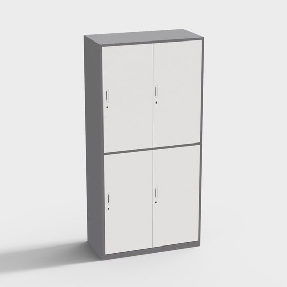 Modern Minimalist Storage Cabinet 3D model