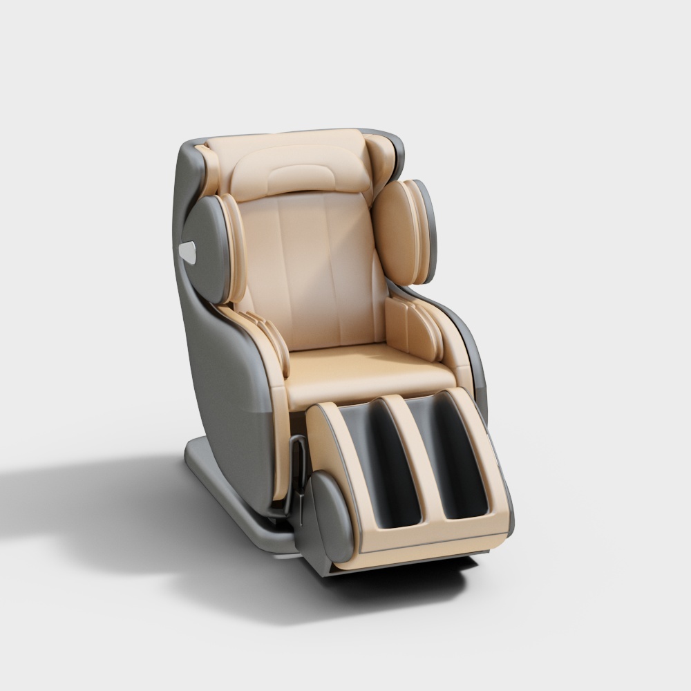 Poltrona massaggiante gialla moderna