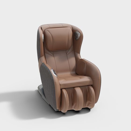 Elegant Low-Polygon Massage Chair 3D model