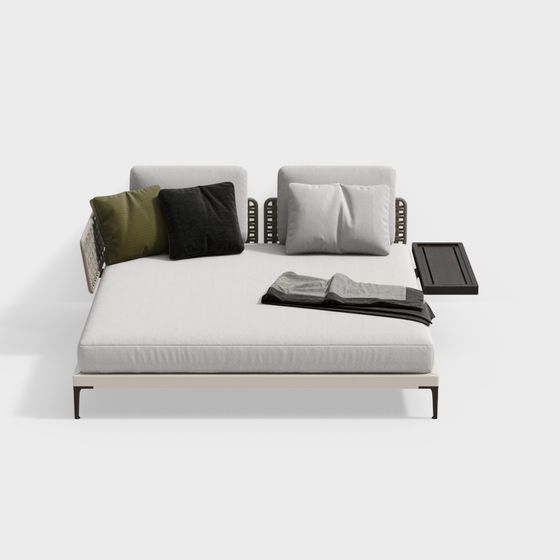 Chaise longue de terrasse moderne par Minotti