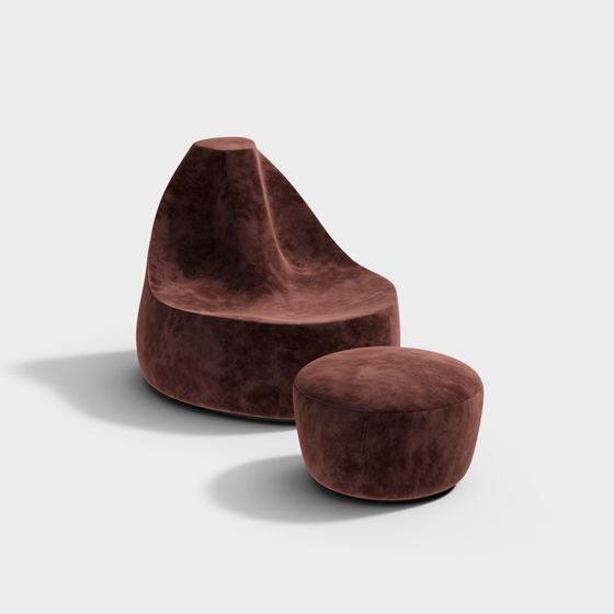 Cozy Retreat Seating and Ottoman 3D model