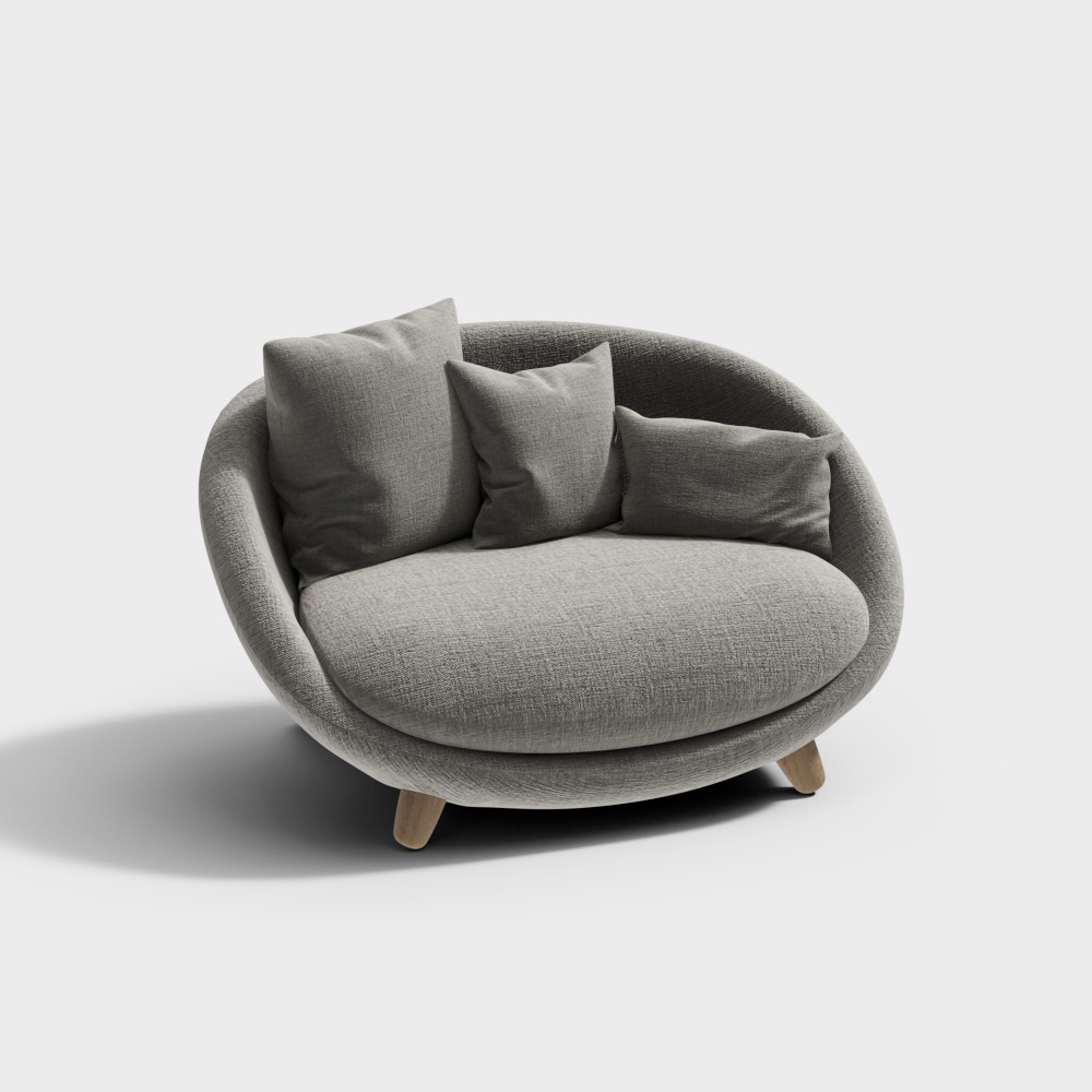 Canapé gris moderne et paresseux