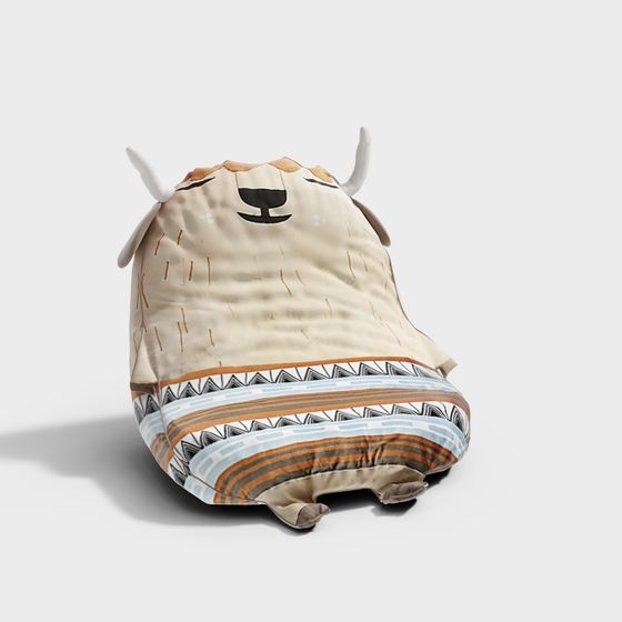 Charming Llama Bean Bag 3D model
