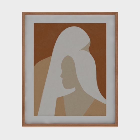 Abstract Female Silhouette 3D model for Creative Projects