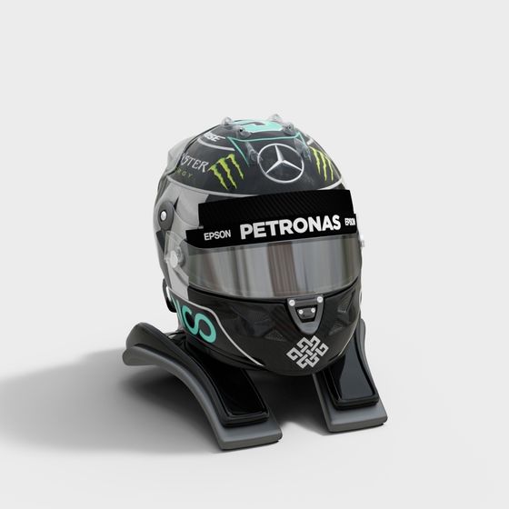 High-Performance F1 Helmet 3D model