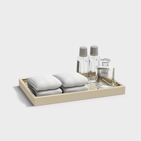 Stylish Bathroom Tray 3D model for Modern Interiors