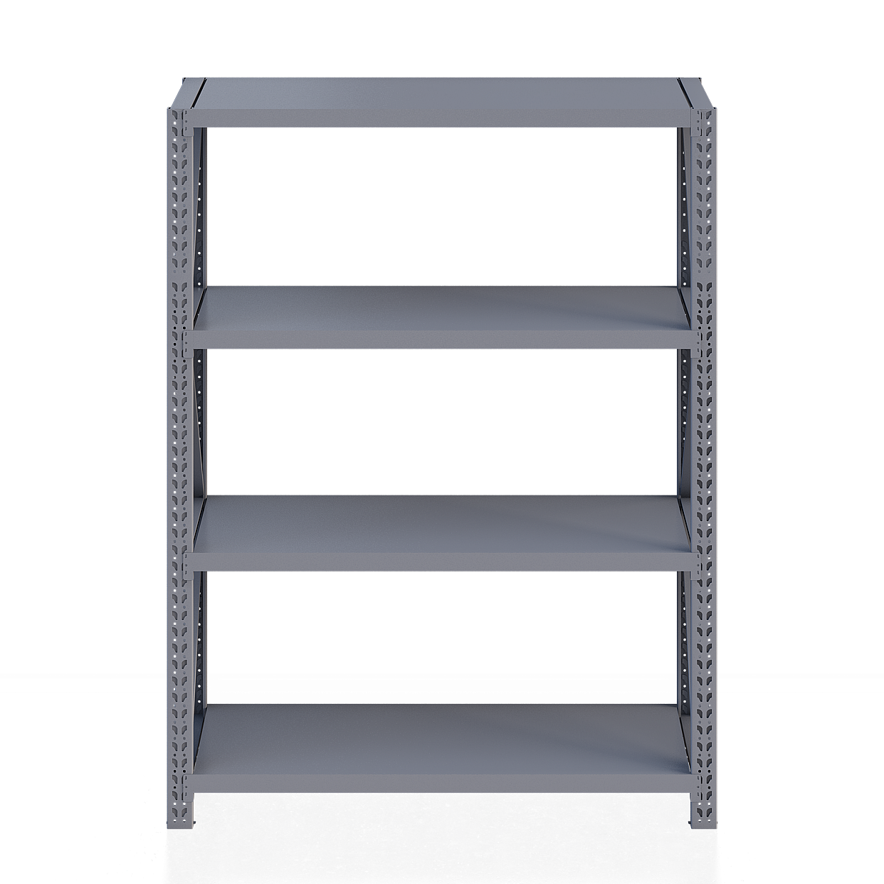 Industrial Metal Bookshelf 3D Model – Low-Poly Shelf Design