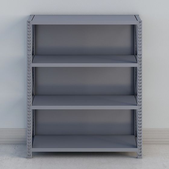 Elegant Low-Poly Bookshelf 3D model