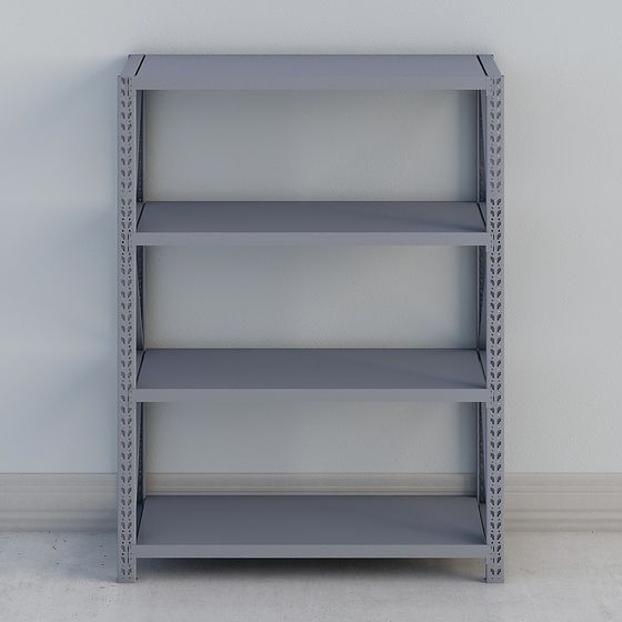 Industrial Metal Bookshelf 3D model