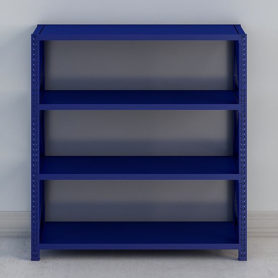 Contemporary Low-Poly Bookshelf 3D model for Modern Spaces