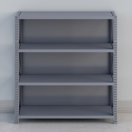 Stylish Low-Poly Bookshelf 3D model