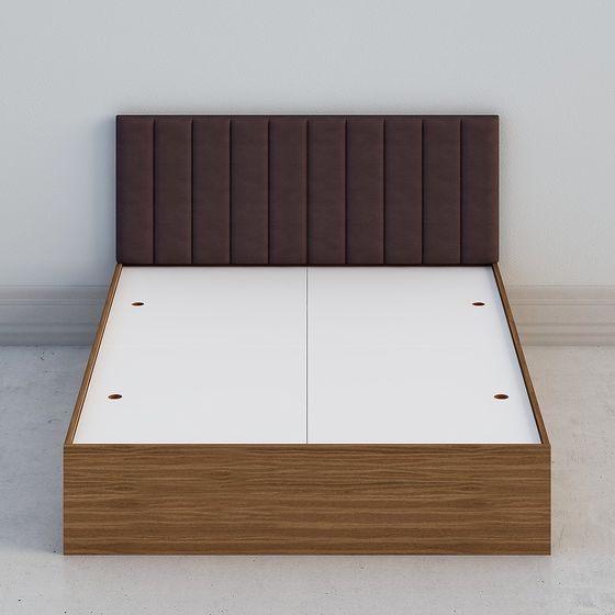 Elegant Low-Poly Bed Frame 3D model