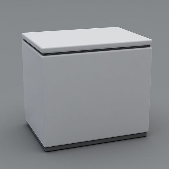 Sleek Black Freezer 3D Model for Modern Kitchens