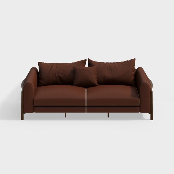 M3418-3 โซฟาสามที่นั่งที่มีที่วางแขนคู่