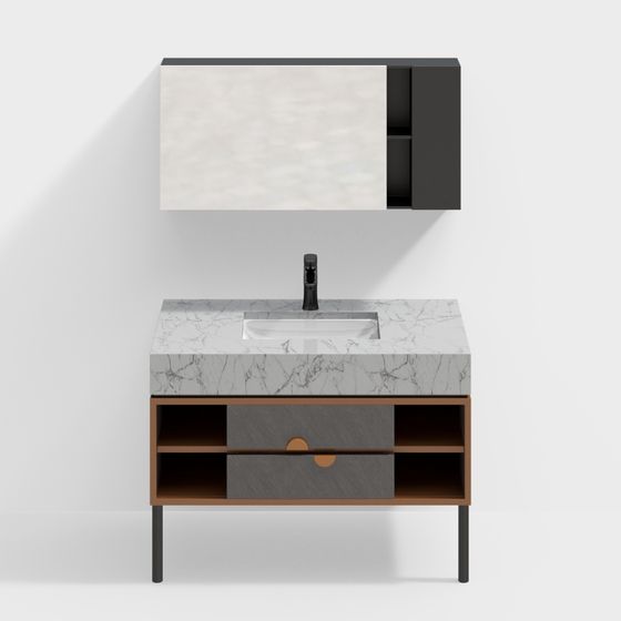 Urban Elegance Bathroom Vanity 3D model