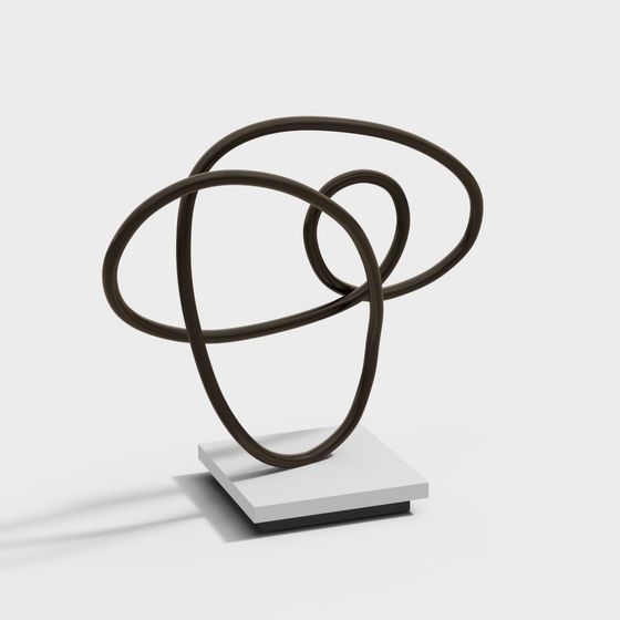 Interwoven Rings 3D model