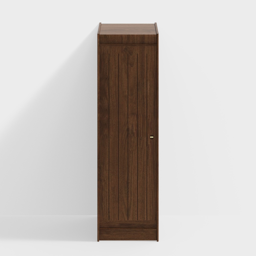 Fan House Furniture - Yamakawa Wardrobe - 635 Swing Door - Black Walnut